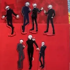 呪術廻戦 五条悟 アクリルスタンド 台座なし 7点まとめ 懐玉 渋谷事変