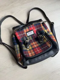 【美品】ハリスツイード クロッシー コラボ ３way ミニリュックのサムネイル