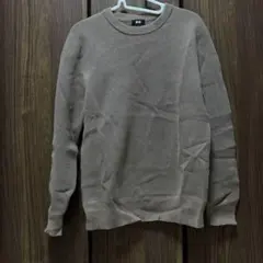 ユニクロ　UNIQLO ウォッシャブルミラノリブクルーネックセーター　ベージュ