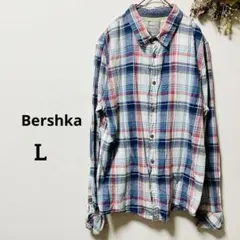 ベルシュカ チェックシャツ コットン長袖 ゆるだぼ メンズL ユニセックス