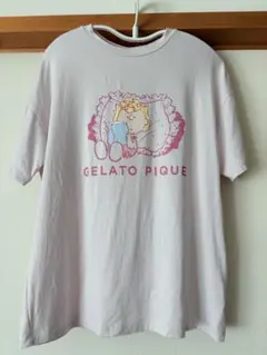 ジェラピケ　PEANUTS スヌーピー　冷感接触　ワンポイントTシャツ