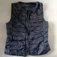 ネイビー ノースリーブ ダウンジャケット sサイズ