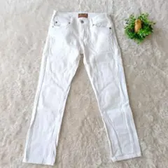 SOMETHING Vienus Jean　白スキニーデニム S 　クロップド丈