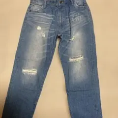 ダメージ加工デニムパンツ M