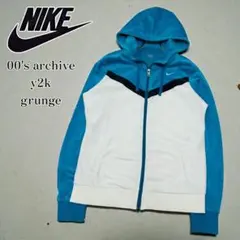 NIKE 00s y2k archive ベロア ジャケット ジップパーカー L