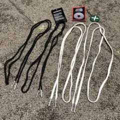 コンバース CONVERSE ハイカットスニーカー 靴紐のみ 2足分 白黒