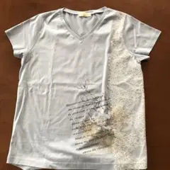 Bon Sens ライトブルー Vネック Tシャツのサムネイル