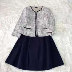 シューラルー×トゥービーシック セレモニーセットアップ ツイード ノーカラー L