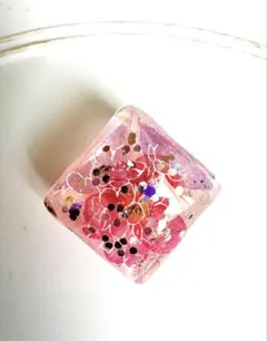 ハンドメイドブローチ　花　No.83