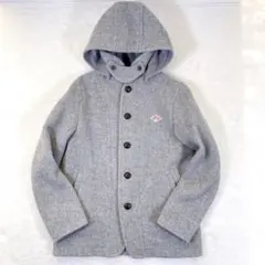 美品 DANTON ダントン ウールモッサジャケット ハーフ コート S グレー