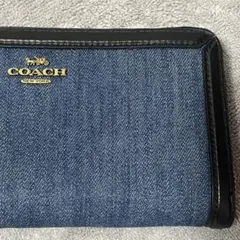 極美品✨ COACH 長財布 デニム 限定品 ラウンドファスナー