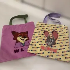 ズートピア2⭐️ニック＆ジュディ　トートバッグ⭐️未使用⭐️ラウンドワン限定