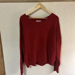 ZARA 赤 長袖ニットセーター L