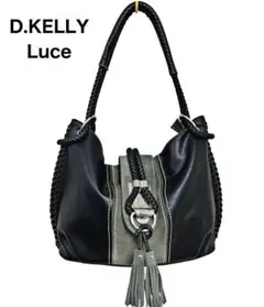 D.KELLY Luce イタリア製 黒 レザー ショルダーバッグ トートバッグのサムネイル