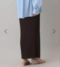 プリーツイージータイトスカート 黒 ブラック09