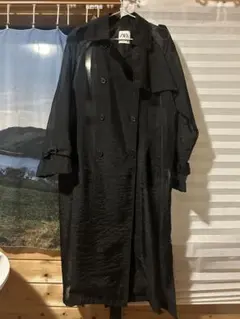 ZARA ブラック シースルー　シャツ　トレンチコート