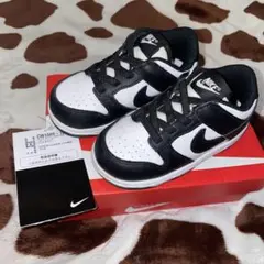 美品 NIKE TD DUNK LOW Panda Black 13cm