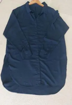 earth music & ecology ネイビーシャツドレス