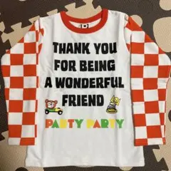 PARTY PARTY チェック柄長袖Tシャツ 120㎝のサムネイル