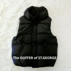 【美品】The Duffer メンズ ボリュームネックダウンベスト S黒のサムネイル