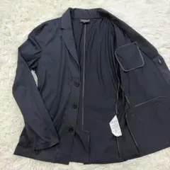 エンポリオアルマーニ パイピング テーラードジャケット アンコン ブラック 46