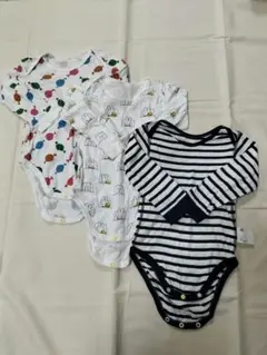 長袖ロンパース　90　男女　きんぎょがにげた　ボーダー　ミッフィー　ユニクロ