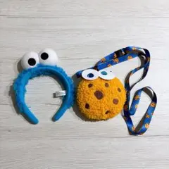 クッキーモンスター カチューシャとポーチセット