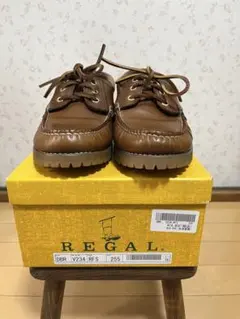 高級 革靴REGAL デッキシューズ 25 ㎝ ダークブラウン新品未使用品のサムネイル