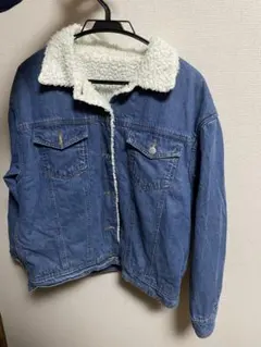 デニムジャケット ボア襟付き Mサイズ