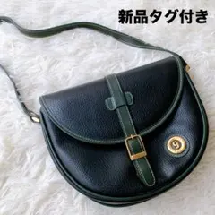 新品　Vittorio Godi ショルダーバッグ　レザー　カーキ　ゴールド金具