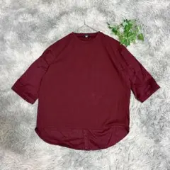 ITEMS アイテムズ（M）7分袖 カットソー オーバーサイズ クルーネック