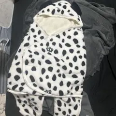 パンダ耳付きフリースおくるみ