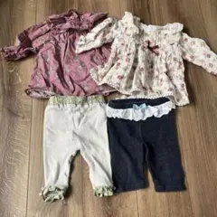 ベビー服セット（トップス2着、ボトムス2着）