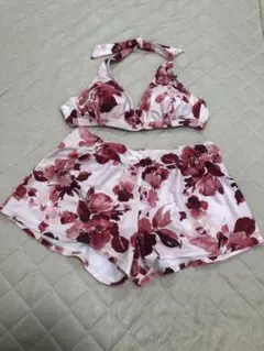 赤系水着3点セット