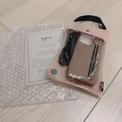 専用出品】新品 エジュー iPhone17proケース ツイード ブラウン系