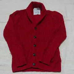 チャオパニック キッズ ニットカーディガン 赤 120/130cm