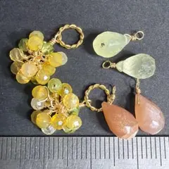 サービス品＊天然石の可愛いチャームセットc62