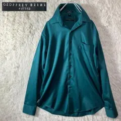 美品 GEOFFREY BEENE ジェフリービーン シャツ グリーン Lのサムネイル