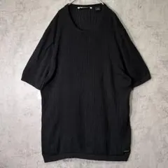 希少 Sean John サマーニット コットン 黒 半袖 オーバーサイズのサムネイル