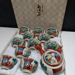 新品　美品　九谷 庄三　急須　湯冷まし　湯呑み 10客 セット