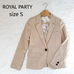 美品 ロイヤルパーティー テーラードジャケット ベージュ フォーマル オフィス