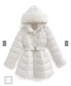 ベルト付きファーAラインダウンコート[kd79]