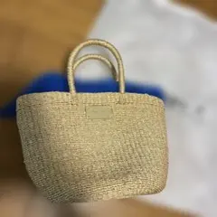 agnes b. かごバッグ ロゴ刺繍 ホワイトハンドル - メルカリ