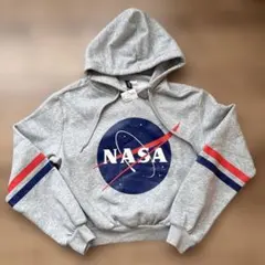新品 H&M NASA パーカー トレーナー グレー S