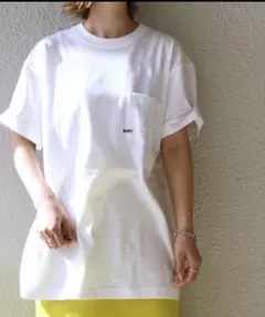 SHIPS ロゴポケット半袖Tシャツ ホワイト　Ｓのサムネイル