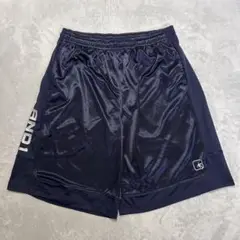 AND1 バスケットボールパンツ　バスパン　ネイビー　ポケット付き　光沢　XL