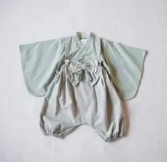 mocmof⭐︎ベビー&キッズおめかし袴セットライトグリーンM(80-90cm)