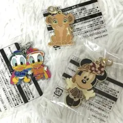 ディズニー ピンバッジ　チャーム　3点セット