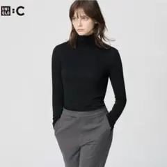 極暖ヒートテックカシミヤブレンドタートルネックT