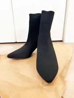 GU ソフト ストレッチニット ポインテッド ソックス ブーツ 黒 M